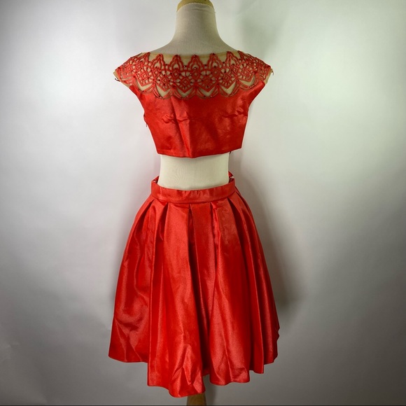 NEW Sherri Hill Size 6 Womens Red Cut Out Back Beaded Short Formal/Prom Dress - Picture 7 of 11